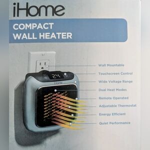 iHome Silver and Black Wall Heater